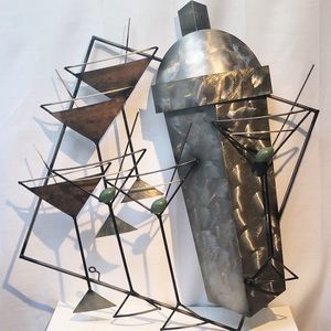 Martini’s & Manhattan’s metal wall art sculpture